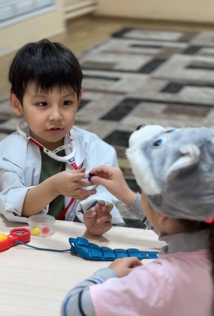 Happy children in center